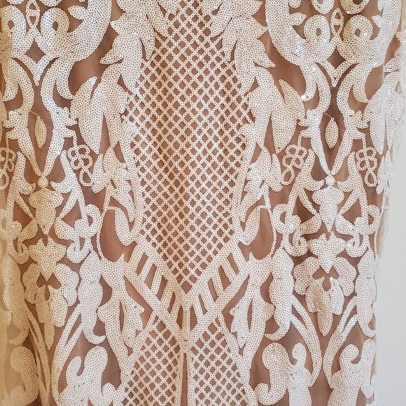 Gorgeous Maxi Dress Beaded Looks like Lace XL by XOXO - Picture 5 of 7